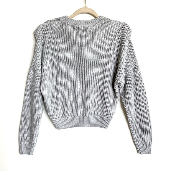 BlankNYC ruffled grey sweater - Picture 5 of 7